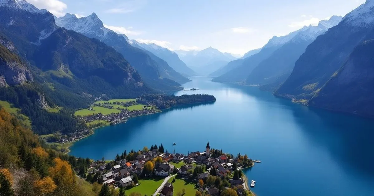 Drohne über Schweizer See