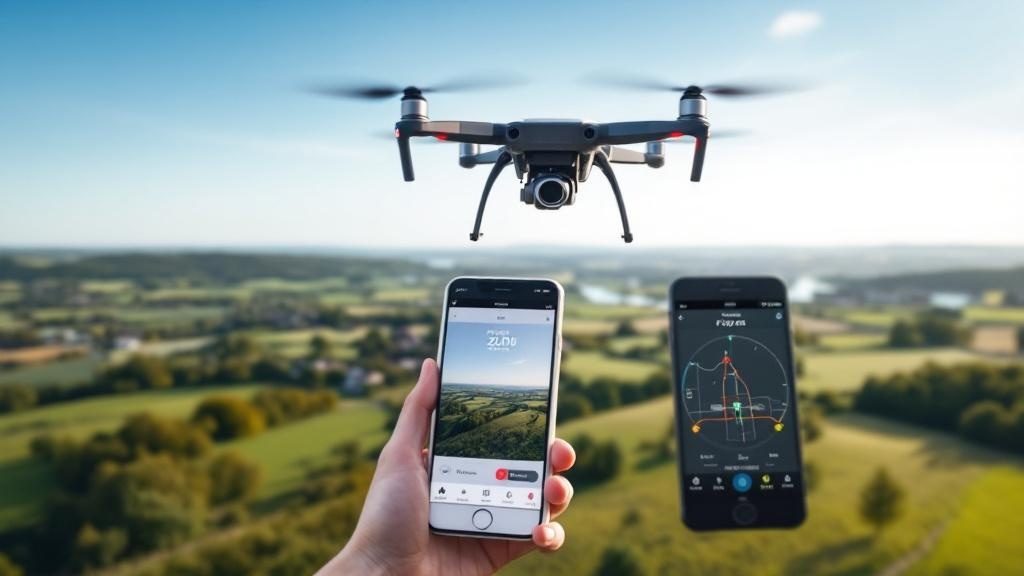 Drohne über Landschaft